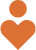 A heart shaped pixel art image with an arrow.